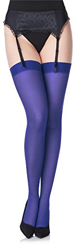 Merry Style Damen Mikrofaser Strapsstrümpfe MS 799 40 DEN (Cobalt, XS-S (32-38))