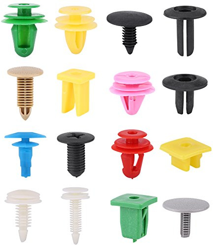 KIMISS 400 Stücke Befestigung Clips, Plastik Nieten Kunststoffniet Auto Retainer Clips Auto Kunststoff Nieten