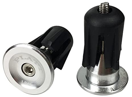 PLATT Fahrrad Lenkerstopfen Aluminium Lenker Endkappen Bar End Plugs für Fahrrad,MTB, Rennrad (1 Paar,Silber)