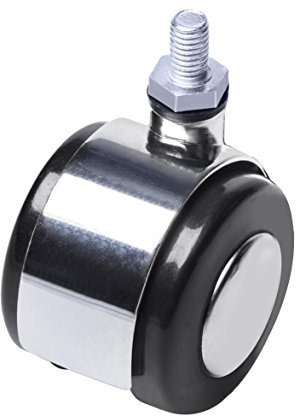 Edelstahlmarkenshop Möbelrollen in 6 Ausführungen auswählbar mit und ohne Bremse (Ohne Bremse, Rollen Ø50mm Gewinde M10)