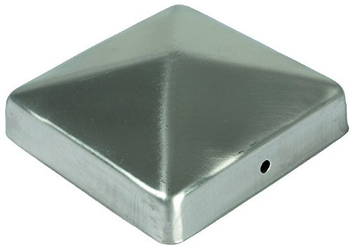Pfostenkappen Zaunkappe Abdeckkappe Pyramide Edelstahl 91 x 91 mm (8)