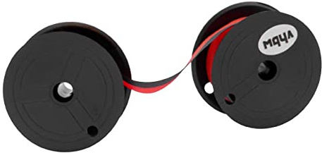 vhbw Farbband Schriftband kompatibel mit Triumph-Adler 1217 P | 1216 P, 1204 P, 120 P, 1214 P Nadeldrucker, Bondrucker - Schwarz, Rot