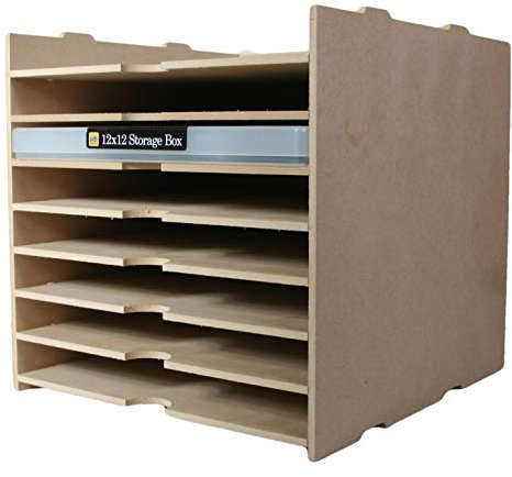 Kallax Storage for 12x12 Plastic Storage containers for Crafting and Office use