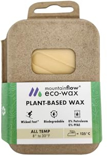 mountainFLOW Plant-Based, Biodegradable, Petroleum Free Ski/Snowboard Hot Wax, All-Temp (8 to 30F| -13 to -1C)