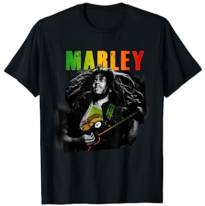 Bob Marley Official Rasta Jammin' Guitar T-Shirt