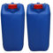 Induna Heavy Duty 25l Water Container Blue X2 / Jerry Can Anti Glug Single Plastic Water Tank/Carrier For Camping With Eco Vent Design & Bpa Free Food Grade Materials 25 Litres