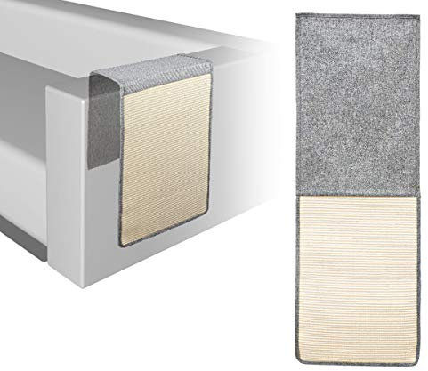 LittleTom EYEPOWER Sofa Kratzmatte für Katzen - 130x44cm Sisal Möbel Kratzschutz - Couch Sessel Kratz Matte