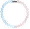 Engelsrufer Damen Stretch-Armband aus Sterling Silber mit 30 echten Edelstein Perlen Rosenquarz und Blauer Achat - Love & Health Gravur - nickelfrei - Größe: M