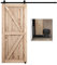 CCJH 1,67M/5,5FT Binario per Porta Scorrevole Kit Nero e Rustico Porta Scorrevole Kit Accessori