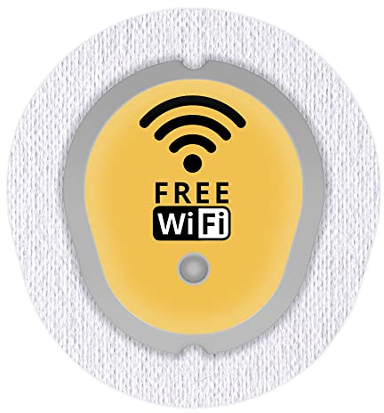Aufkleber Sticker für Dexcom G7 Sensor 2x Free WiFi myDili Diabetes-Zubehör Farbe gelb