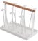 Hniuyun Bottle Drying Rack, Cup Drying Rack Stand with Drain Tray, Metal Drying Organizer for 6 Cups or Mugs (White)