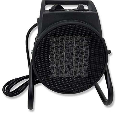 New Propane LPG Gas Space Heater Electric Fan Assisted Powerful Workshop Warmer 3, 15, 20 & 30Kw (2KW (Black))