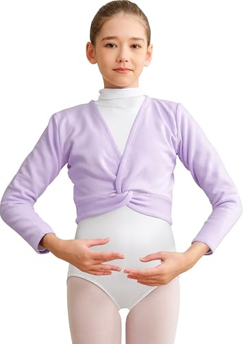 DANSHOW Filles Ballet Wrap Tops Enfants Danse Cardigans, Velours Inne Danse Pull
