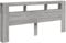 vidaXL Tête de Lit à LED, Panneau avec Rangement, Accessoire de Lit, Tête de Cadre de Lit Chambre, Sonoma Gris 220x18,5x103,5 cm Bois Ingénierie