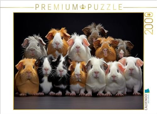 CALVENDO Puzzle Meerschweinchen übereinander | 2000 Teile Lege-Größe 90 x 67 cm Foto-Puzzle für glückliche Stunden