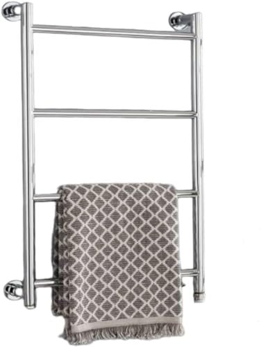 Jolie Max Heated Towel Radiator Rail. Central Heating Flat Ladder Towel Warmer. Chrome Finish. (560x900 4Bar)