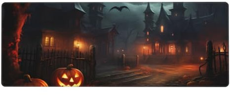 YYHWHJDE Grande tappetino per mouse da gioco in gomma oversize 70 x 30 cm adatto per desktop, laptop, PC Halloween Horror Picture
