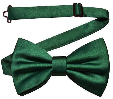MAIANY Fliege Herren Schwarz/Rot: Vorgebundene Fliege Mit Einstellbarem Band, Elegante Anzug Schleife Für Hochzeit, Abschlussball, Karneval & Frühlingsfest (grün)