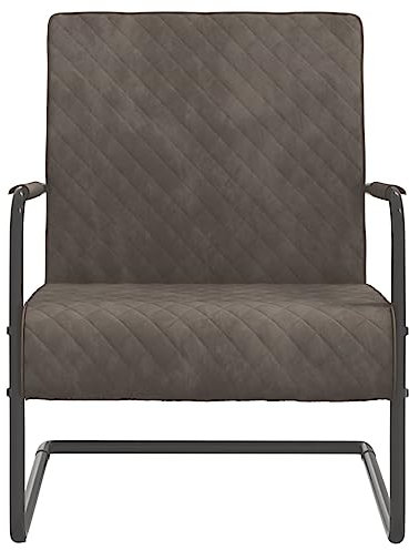 HETFTJN Clubsessel Sessel Wohnzimmer Lounge- & Cocktailsessel Campingstuhl Kleines Packmaß - Freischwinger Hellgrau Samt für Wohnzimmer Balkon Büro Studierzimmer