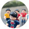 Habarri - Mini Figuren - Fußballmannschaft - 6er Set - Geschenk für Kinder, Fußball Fans - Weltmeisterschaftsmannschaft