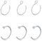 Diamday 6Stück Nasenpiercing Fake Nasenring Lippe Ring Set Chirurgenstahl Fake Piercing Nase Hoop Fake Septum No-Piercing Ohr Bauch gefälschte Körperschmuck 22G/20G/18G 6-8mm