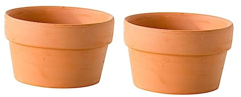 Milisten Lot de 2 Pots de Fleurs en Terre Cuite Naturelle pour Pots de Fleurs Succulents Et Drainage
