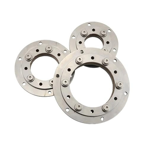 304 Stainless Steel Adjustable Damping Rotating Bearing Round Flange Plate 360-degree Stop Oversized Hole Hinge 1Pcs(7.0N.m-hole-75mm)
