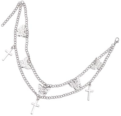 Trendige Stiefelkette mit Schmetterlingsmotiv, Punk-Kette, Schuhe, Stiefelkette, Eboy, coole ästhetische Kette, Modeschmuck