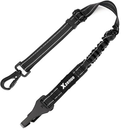 Xzenuo Cinture di sicurezza per cani per auto, imbracatura di sicurezza regolabile per animali domestici con assorbimento degli urti elastico e moschettone in metallo per tutti i cani e gatti