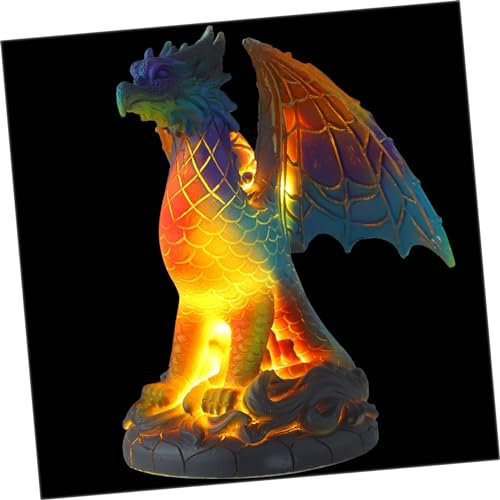 Cabilock Drachen Tischlampe Mit Led-Ornament Aus Harz Für Schreibtisch Nachttischlampe Dekorative Lampe Für Wohnkultur