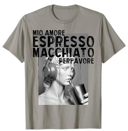 Mio amore espresso macchiato perfevore caffè musica regalo Maglietta