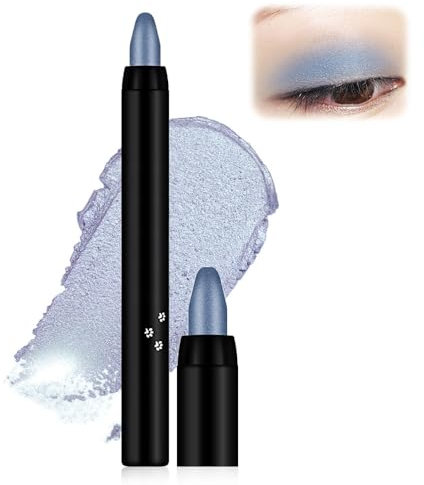 Lidschatten Stift, 16 Farben Eyeshadow Stick, Wasserfester Eyeshadow Pencil Crayon als Eyeliner Schimmer Glitter Perle Creme Lidschatten Stick Creme Lidschatten Stick Für Make-up (10# Himmelblau)