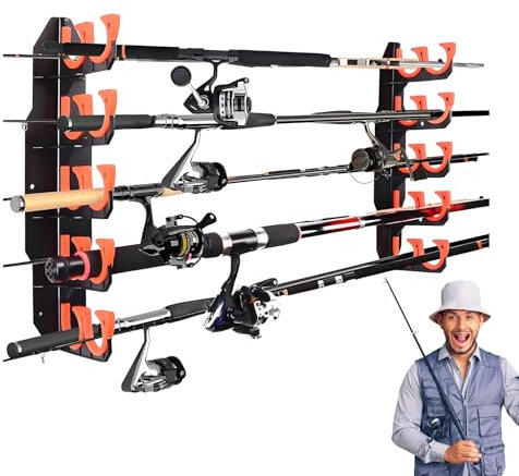 Huvqianu Angelrutenhalter für Garage, Garage -Angelrutenhalter - Fischstangen Rack Wandmontierte | Schnellveröffentlichungs-Raumsparungsorganisator für LKW-Pontonboot-Gebrauch