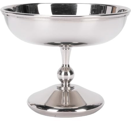 Fockety Copa de Helado, Tazón de Acero Inoxidable Tazón de Helado que Sirve Taza de Bocadillos Redondos Cazas de Dulces de Dulces para Ensalada Fruta de Fruta de Budurt de Yogurt (2401-1)