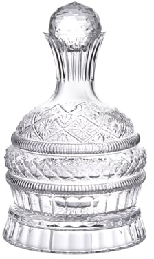 KAMMAK Decanter,1600ml Rotatable Glass Whiskey Decanter with Stopper