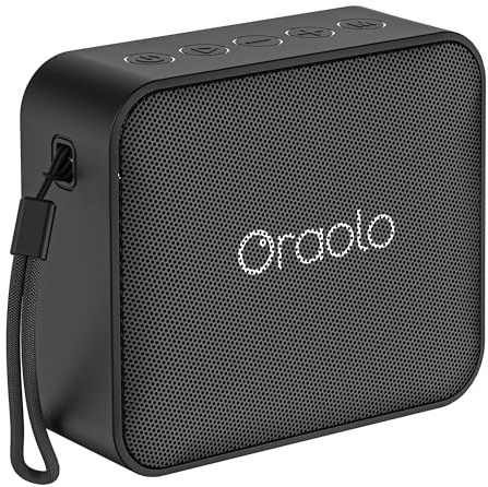 oraolo mini Bluetooth Speaker, IPX7 Waterproof Portable Speaker with Stereo Sound, Bluetooth 5.4, TWS Pairing, Support AUX/TF Card, Small Wireless Speakers for Shower, Outdoors, Travel