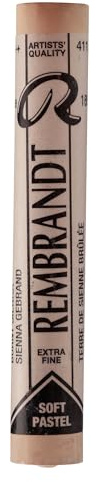 Rembrandt Soft Pastel - Burnt Sienna 411.10 - Premium Quality Pigments - Vibrant & Pure Soft Crayon - High Lightfastness - Professional Artist-Grade - Netherlands Crafted