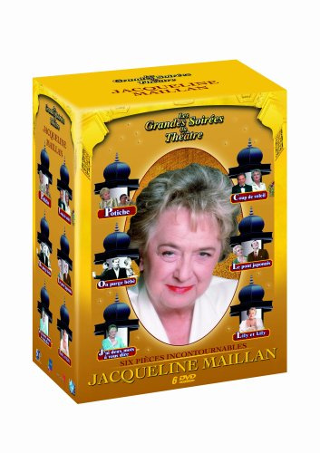 Coffret Jacqueline Maillan 6 titres : J'ai deux mots à vous dire; Lily et Lily; Potiche; Le pont japonais; On purge bébé; Coup de soleil