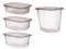 50 Verpackungsbecher mit Deckel, eckig 250 ml 4,9 cm x 8,2 cm x 10,8 cm klar Feinkostbecher