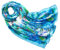Prettystern Damen blau Seiden-Schal 160cm Art Kunstdrucke Claude Monet - Die Wasserlilien Water lily P585