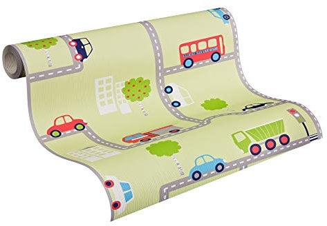 A.S. Création Tapete Boys & Girls 5 Papiertapete Kindertapete 10,05 m x 0,53 m bunt grün 936322