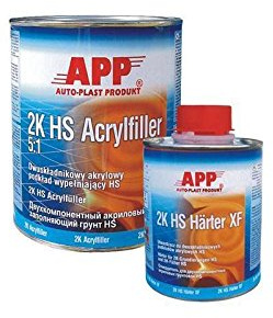 APP 2K HS Füller + Härter kurz schwarz Set 1,2 Liter 020409S