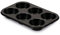 Guardini, Stampo 6 muffins 27x18 cm, Acciaio con rivestimento antiaderente, Nero, Made in Italy, Linea Gardenia