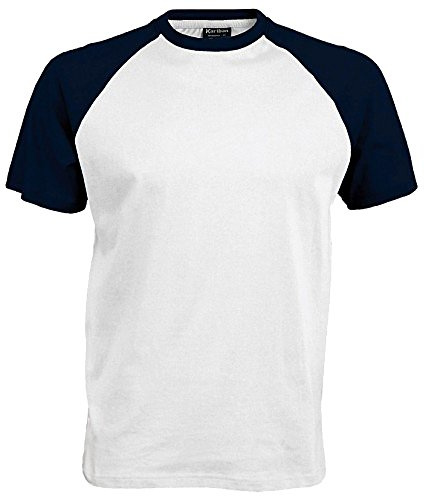 Kariban Men's Short-Sleeved Baseball T-Shirt - Blue - L
