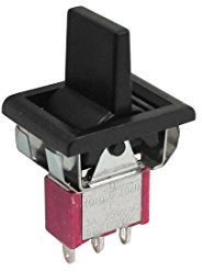 sourcing map Interruptor de palanca de 3 posiciones con contacto unipolar de dos vías momentáneas, CA 250 V/3 A 125 V/5 A, T80-R de