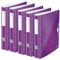 Leitz Qualitäts-Ordner 180° Active WOW, 5er Pack, A4, Schmal, Abgerundeter Rücken, 6,5 cm breit, Gummibandverschluss, Leichtes Polyfoam, Plastik-Ordner, WOW Serie, Violett, 11070062