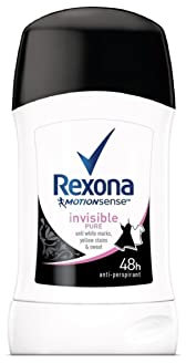 Rexona Invisible Pure Antitranspirant für Frauen 40 ml - 48h Schutz vor Schweiß und Geruch - Unparfümiert - Stift