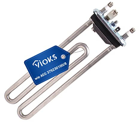 VIOKS Heizelement 230V 1950W Ersatz für AEG 1327242416 3792301008 IRCA 6295134R Kawai 1908- Heizstab mit Thermostat und Gummidichtung für AEG Lavamat Waschmaschine uvm