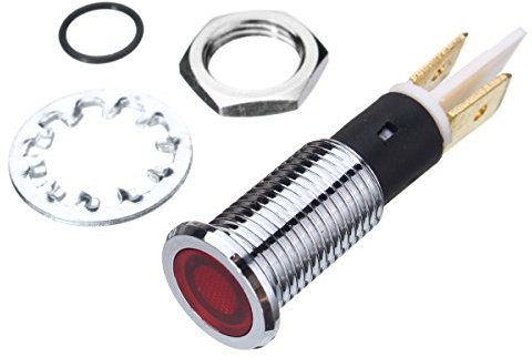 Alamor 12V 10Mm Led Armaturenbrett Blinker Warn Signal Lampe-Rot
