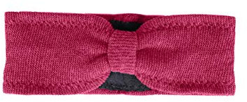 Zwillingsherz Stirnband mit Kaschmir - Hochwertiges Strick-Kopfband für Damen Frauen - Uni - Mit Fleece - Wolle - Ohrenschutz - Haarband - warm - weich für Winter und Frühjahr pink